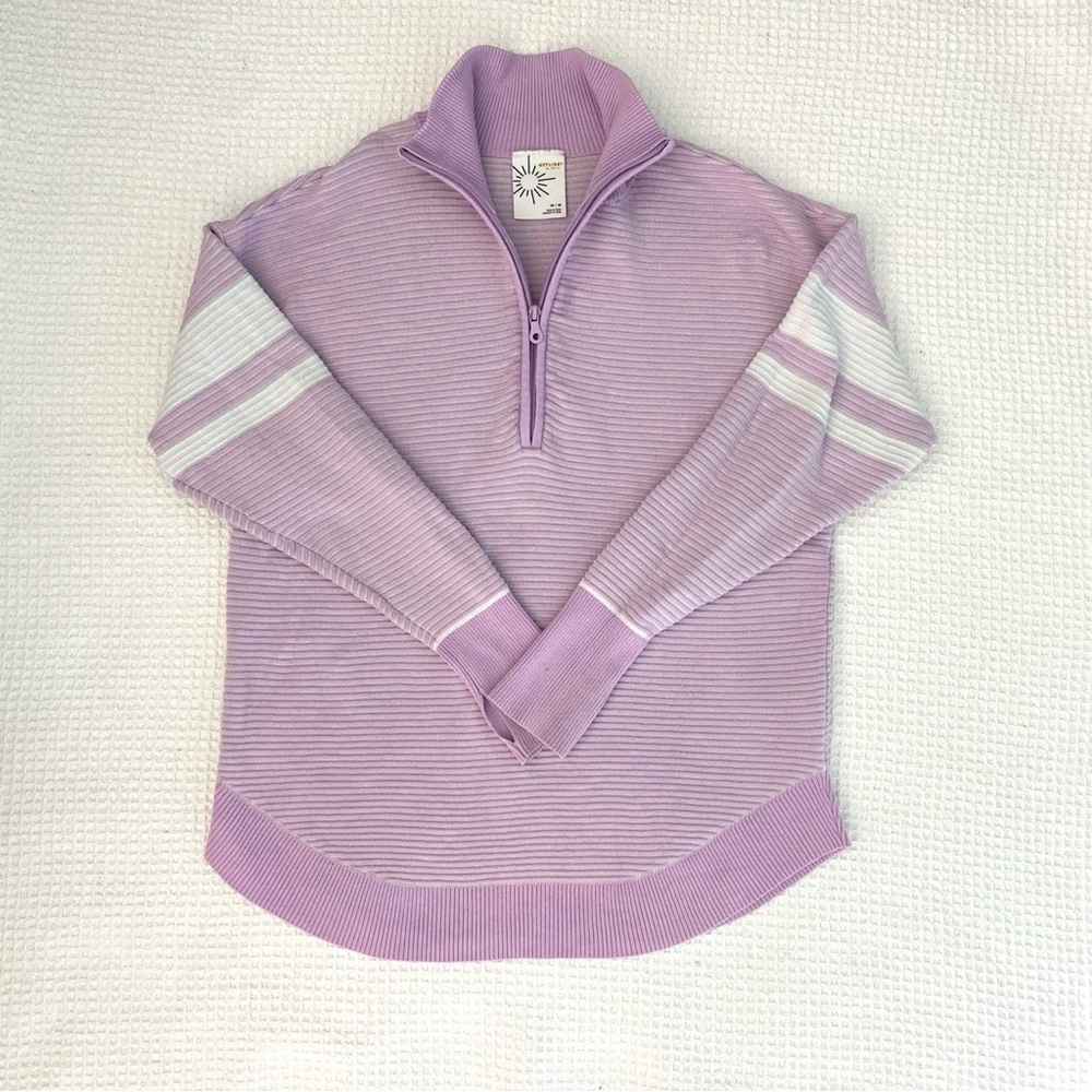 Offline by Aerie Ribbed Quarter Zip Size Medium